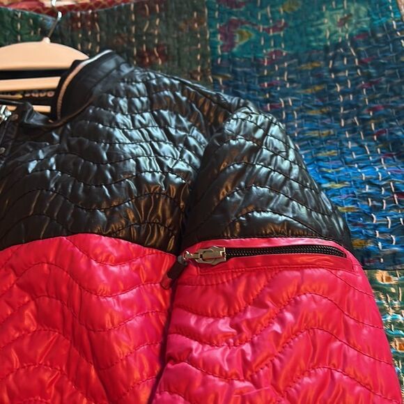 JAMIE SADOCK  quilted pink / black zip jacket. XL. Excellent condition - Picture 10 of 14